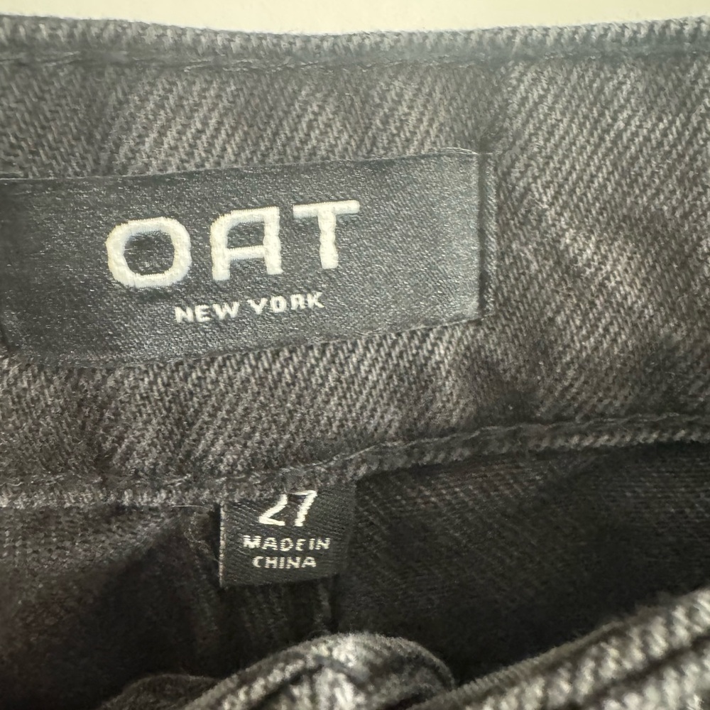OAT New York Black High-Waisted Tie-Belt Jeans - Picture 2 of 5